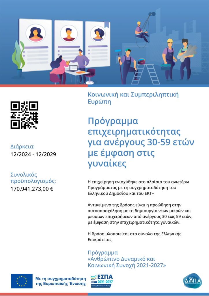 Πρόγραμμα επιχειρηματικότητας για ανέργους
